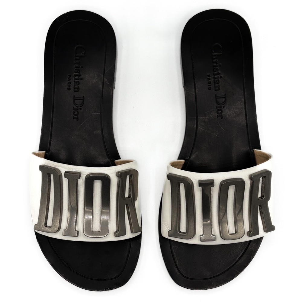Christian Dior Diorevolution Logo Leather Sandals 36